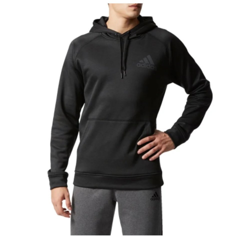 Adidas Men's Team Raglan Black Pullover Hoodie Jacket Size M Style BP6989